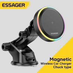 Essager RGB mágneses autós telefontartó Qi 15W vezeték nélküli töltő autó iPhone 14 13 Pro Max telefonhoz Samsung telefontartó á