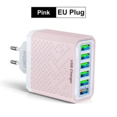 USLION 6 portos USB töltő Gyorstöltő 3A utazási gyorstöltő iPhone 15 14 Poco Xiaomi mobiltelefonhoz EU/KR/US/UK/AU adapter