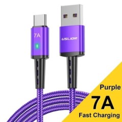 7A USB Type C kábel vezeték Samsung S22 S20 Xiaomi mi 12 mobiltelefonhoz gyorstöltő USB C kábel C típusú töltő adatkábel kábelek