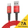 7A USB Type C kábel vezeték Samsung S22 S20 Xiaomi mi 12 mobiltelefonhoz gyorstöltő USB C kábel C típusú töltő adatkábel kábelek