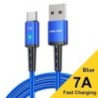 7A USB Type C kábel vezeték Samsung S22 S20 Xiaomi mi 12 mobiltelefonhoz gyorstöltő USB C kábel C típusú töltő adatkábel kábelek