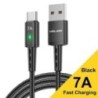 7A USB Type C kábel vezeték Samsung S22 S20 Xiaomi mi 12 mobiltelefonhoz gyorstöltő USB C kábel C típusú töltő adatkábel kábelek