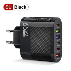 3.1A 6 az 1-ben 3USB 3PD töltő QC3.0 gyorstöltő gyorstöltő Samsung S23 Xiaomi mobiltelefon töltőadapter EU//US/UK csatlakozó