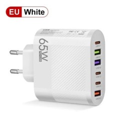 3.1A 6 az 1-ben 3USB 3PD töltő QC3.0 gyorstöltő gyorstöltő Samsung S23 Xiaomi mobiltelefon töltőadapter EU//US/UK csatlakozó