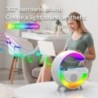 Többfunkciós RGB Light vezeték nélküli töltőállvány FM TF kártya USB Bluetooth hangszóró iPhone Xiaomi Samsung gyorstöltő állomá