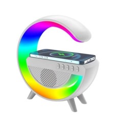 Többfunkciós RGB Light vezeték nélküli töltőállvány FM TF kártya USB Bluetooth hangszóró iPhone Xiaomi Samsung gyorstöltő állomá