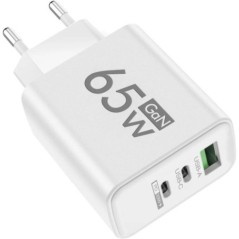 PD 65W GaN USB töltő Gyorstöltő C típusú mobiltelefon-adapter iPhone 15-höz Huawei Quick Charge 3.0 EU/US dugaszolható fali tölt