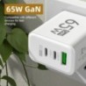 PD 65W GaN USB töltő Gyorstöltő C típusú mobiltelefon-adapter iPhone 15-höz Huawei Quick Charge 3.0 EU/US dugaszolható fali tölt