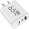 PD 65W GaN USB töltő Gyorstöltő C típusú mobiltelefon-adapter iPhone 15-höz Huawei Quick Charge 3.0 EU/US dugaszolható fali tölt