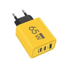 PD 65W GaN USB töltő Gyorstöltő C típusú mobiltelefon-adapter iPhone 15-höz Huawei Quick Charge 3.0 EU/US dugaszolható fali tölt