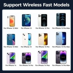 Joyroom vezeték nélküli töltő mágneses autós telefontartó vezeték nélküli töltő iPhone 14 13 12 Pro Max Blueer Light telefontart