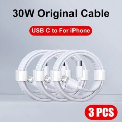 5-1db 30W-os gyorstöltő kábel Apple iPhone 13 12 11 14 Pro Max Mini USB C kábelhez X XR XS MAX 7 8 14 Plus 6 tartozékokhoz