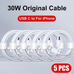 5-1db 30W-os gyorstöltő kábel Apple iPhone 13 12 11 14 Pro Max Mini USB C kábelhez X XR XS MAX 7 8 14 Plus 6 tartozékokhoz