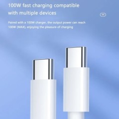 PD 100W 60W USB C-C típusú USB-kábel Gyorstöltő adatkábel Huawei Samsung Xiaomi Macbook iPad adatvonalhoz C-típushoz C-típushoz