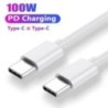 PD 100W 60W USB C-C típusú USB-kábel Gyorstöltő adatkábel Huawei Samsung Xiaomi Macbook iPad adatvonalhoz C-típushoz C-típushoz