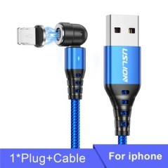 USLION 540 Rotate 5A mágneses kábel Gyorstöltő Micro USB Type C kábel iPhone Xiaomi mágneses töltő vezetékes kábel USB kábel