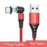 USLION 540 Rotate 5A mágneses kábel Gyorstöltő Micro USB Type C kábel iPhone Xiaomi mágneses töltő vezetékes kábel USB kábel