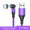 USLION 540 Rotate 5A mágneses kábel Gyorstöltő Micro USB Type C kábel iPhone Xiaomi mágneses töltő vezetékes kábel USB kábel