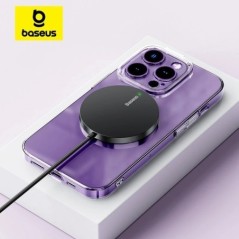 Baseus 15 W-os mágneses vezeték nélküli töltők iPhone 15 Qi vezeték nélküli töltőhöz, gyorstöltő pad iPhone 13 12 mini telefontö