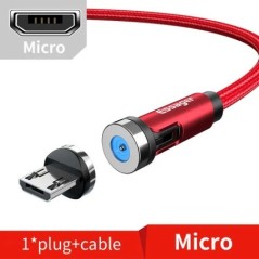 Essager 540 forgó mágneses kábel gyorstöltő mágneses töltő Micro USB Type C kábel mobiltelefon vezetékes kábel iPhone Xiaomihoz