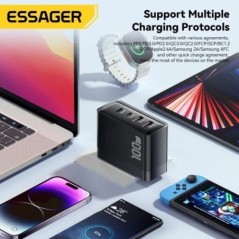 Essager 100 W GaN USB Type C Caricabatterie PD QC Quick Charge 4.0 3.0 Type C Ricarica Rapida iPhone 14 13 12 Xiaomi Macbookon