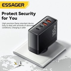 Essager 100 W GaN USB Type C Caricabatterie PD QC Quick Charge 4.0 3.0 Type C Ricarica Rapida iPhone 14 13 12 Xiaomi Macbookon