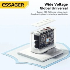 Essager 100 W GaN USB Type C Caricabatterie PD QC Quick Charge 4.0 3.0 Type C Ricarica Rapida iPhone 14 13 12 Xiaomi Macbookon