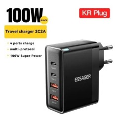 Essager 100 W GaN USB Type C Caricabatterie PD QC Quick Charge 4.0 3.0 Type C Ricarica Rapida iPhone 14 13 12 Xiaomi Macbookon