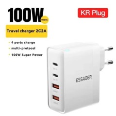 Essager 100 W GaN USB Type C Caricabatterie PD QC Quick Charge 4.0 3.0 Type C Ricarica Rapida iPhone 14 13 12 Xiaomi Macbookon