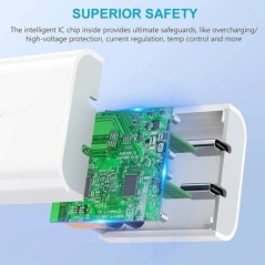 40 W USB C töltő Gyorstöltő Dual PD töltő C típusú gyorstöltő adapter iPhone Xiaomi Samsung Huawei telefonhoz