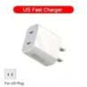 40 W USB C töltő Gyorstöltő Dual PD töltő C típusú gyorstöltő adapter iPhone Xiaomi Samsung Huawei telefonhoz