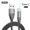 USLION LED 3A Type C kábel Micro USB gyorstöltő kábel vezeték Samsung S23 Xiaomi mobiltelefon töltő USB C típusú töltőkábelekhez