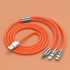 6A 120W 3in1 2in1 USB gyorstöltő kábel iPhone 14 Micro USB Type-C 8 tűs töltőkábel Huawei Samsung Xiaomi vezetékes kábelhez