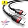 Baseus 100 W USB C – USB Type C kábel iPhone 15 Plus Pro max USB C PD gyorstöltő kábelhez USB-C Type-c kábel Macbook Prohoz