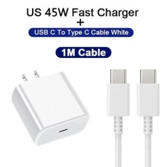 USB C töltő 45 W szupergyors töltő 3,28 láb C típusú kábel Gyorstöltő Android telefon töltő Samsung Galaxy S23 S22 Ultra készülé