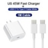 USB C töltő 45 W szupergyors töltő 3,28 láb C típusú kábel Gyorstöltő Android telefon töltő Samsung Galaxy S23 S22 Ultra készülé