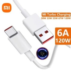 Eredeti Xiaomi 6A 120W USB C-típusú ultragyors töltőkábel Xiaomi Mi 13 12 Pro Realme POCO 12 Turbo gyorstöltő adatkábel