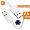 Eredeti Xiaomi 6A 120W USB C-típusú ultragyors töltőkábel Xiaomi Mi 13 12 Pro Realme POCO 12 Turbo gyorstöltő adatkábel