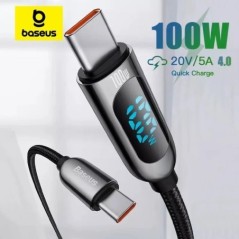 Baseus PD 100W USB C kábel iPhone15 Promax gyorstöltő C típusú kábelhez Xiaomi Samsung Data Wire telefonkábel MacBookhoz