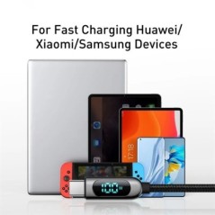 Baseus PD 100W USB C kábel iPhone15 Promax gyorstöltő C típusú kábelhez Xiaomi Samsung Data Wire telefonkábel MacBookhoz