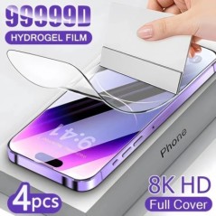 4 db Hidrogél fólia teljes burkolat iPhone 11 12 13 14 Pro Max mini képernyővédő fólia iPhone 14 8 7 Plus 6 5s SE 2020 Not Glass