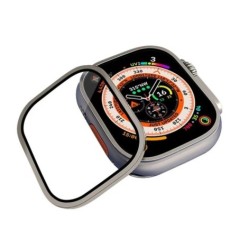 Edzett üveg Apple Watch Ultra 2 49 mm-es képernyővédő fólia fémkeret karcmentes az IWatch Series Ultra 49 mm-es tartozékaihoz