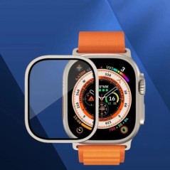 Edzett üveg Apple Watch Ultra 2 49 mm-es képernyővédő fólia fémkeret karcmentes az IWatch Series Ultra 49 mm-es tartozékaihoz