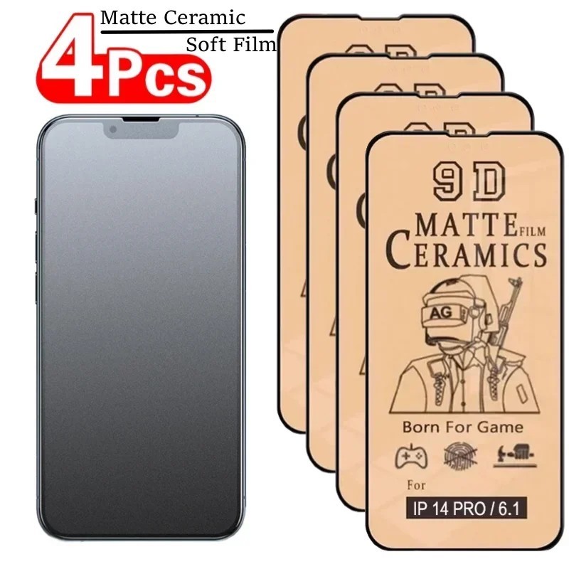 4db Puha matt kerámia fólia iPhone 14 Pro Max készülékhez Képernyővédő fólia iPhone 13 12 11 X XR XS Max Mini 7 8 6 15 Plus SE k