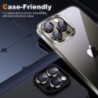 Fém kameralencsevédő iPhone 15 Pro Max készülékhez [Tartsa meg az eredeti lencsét] 9H edzett üveg kameraburkolat iPhone 15 Pro k