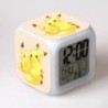 Pokemon Pikachu LED világító riasztók gyerekeknek Hálószoba dekoráció Gyerekek Digitális Glowings Ébresztőóra Asztali dekoráció 