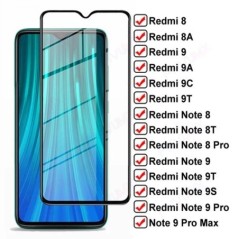 11D teljes edzett üveg Xiaomi Redmi 8 8A 9 9A 9C 9T képernyővédő fólia Redmi Note 8 9 Pro Max 8T 9T 9S üvegvédő fólia