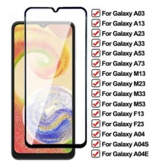 9D edzett üveg Samsung Galaxy A04 A04S A04E A03 A13 A23 A33 A53 A73 képernyővédő fólia F13 F23 M13 M23 M33 M53 üvegfólia