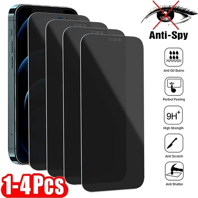 1-4 db Privacy képernyővédő fólia iPhone 12 13 Pro Max Mini 7 8 Plus Anti-spy edzett üveg iPhone 11 14 Pro MAX XS XR X készülékh