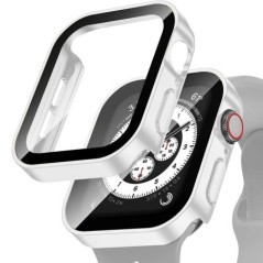 Üveg+tok Apple Watchhoz 7 8 45mm 41mm 44mm 40mm PC egyenes él Edzett képernyővédő burkolat iWatch sorozat 4 5 SE 6 7 8